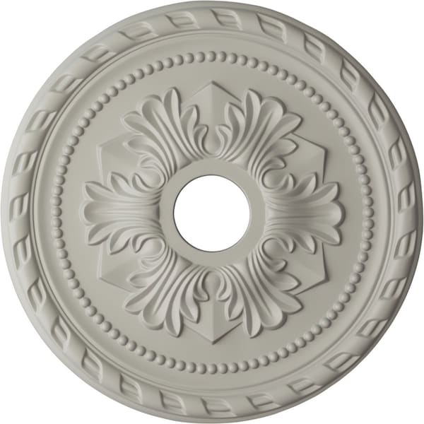 Ekena Millwork Palmetto Ceiling Medallion (Fits Canopies up to 5"), 20 7/8"OD x 3 5/8"ID x 1 5/8"P, Pot of Cream CM20PMPCF - main